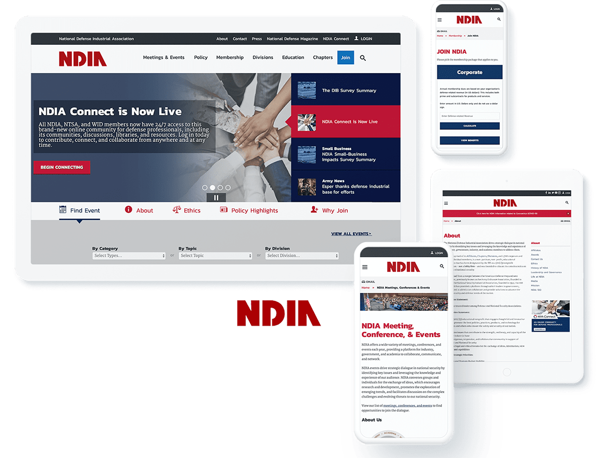 NDIA website design
