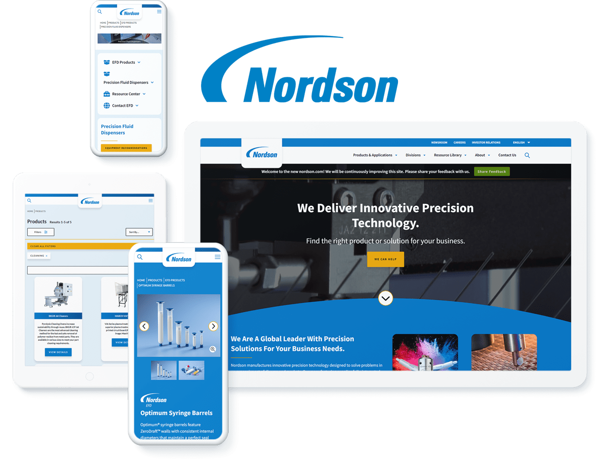 Sitecore Manufacturing  Design and Development for Nordson