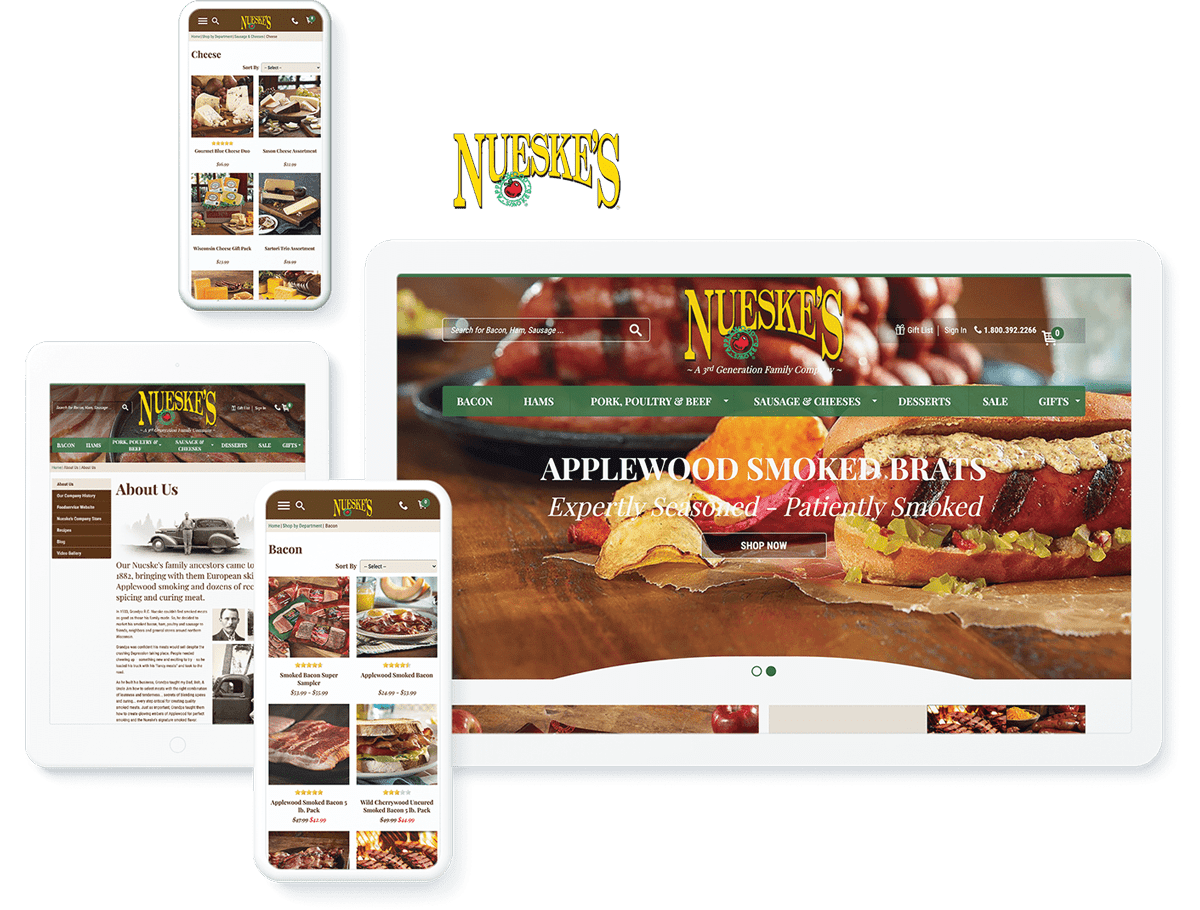 Food Website Design and Development Example on idev Nueskes