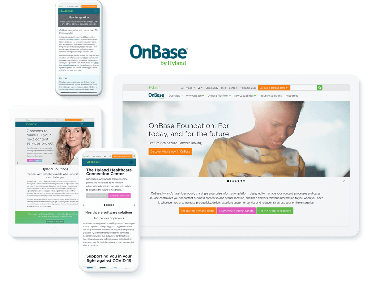 OnBase website design and development