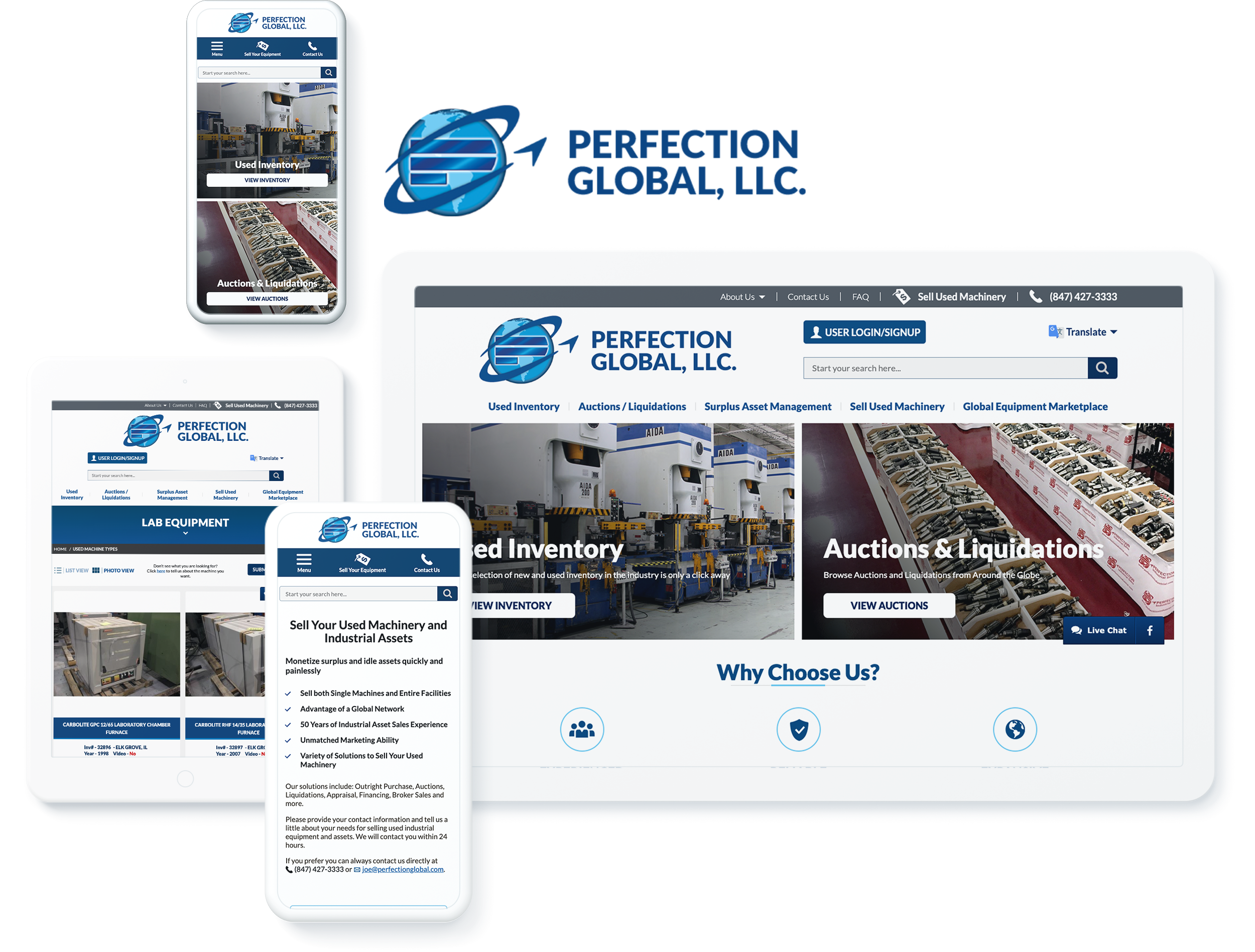 PERFECTION GLOBAL MACHINERY SCREENS
