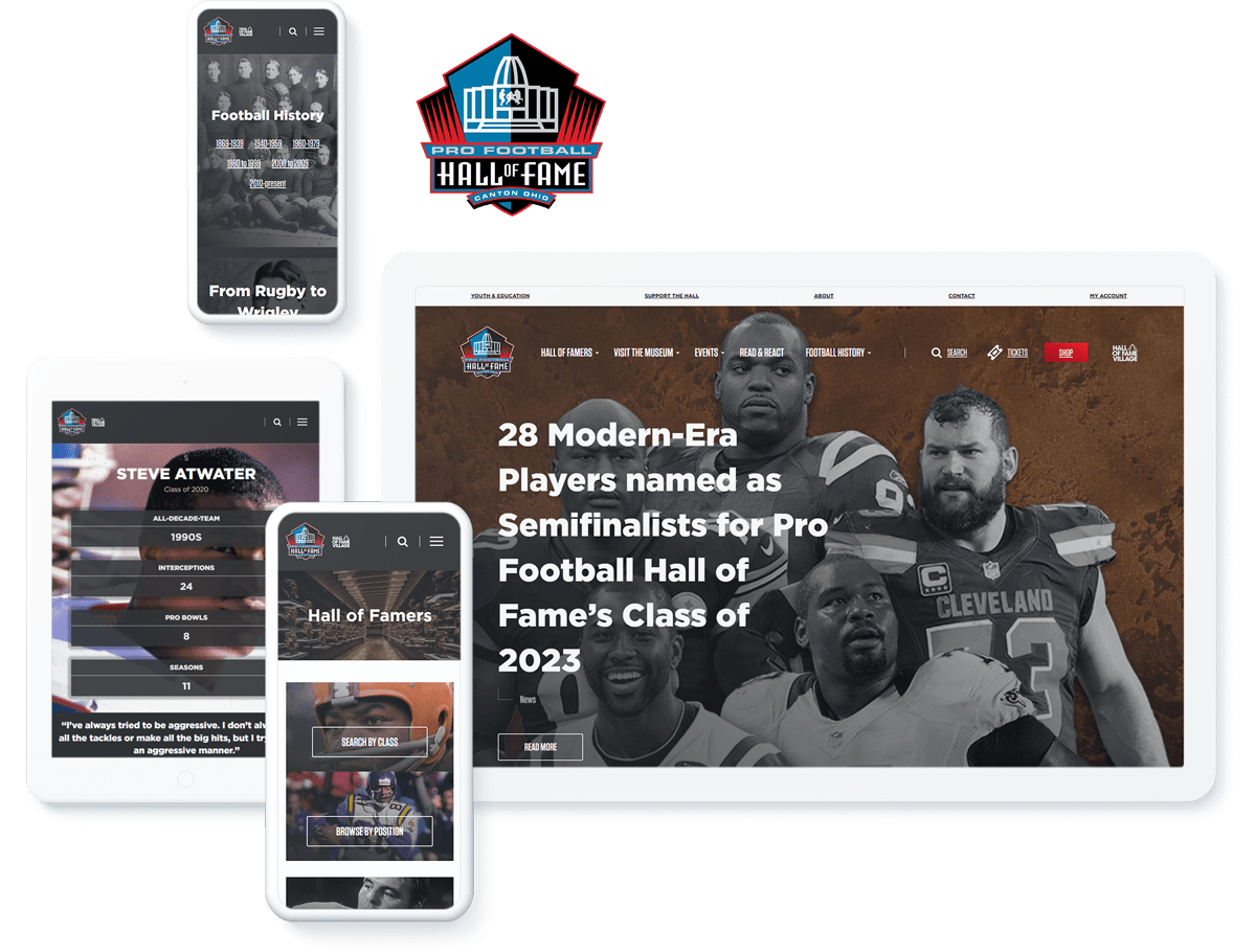 Pro Football Hall of Fame website design case study