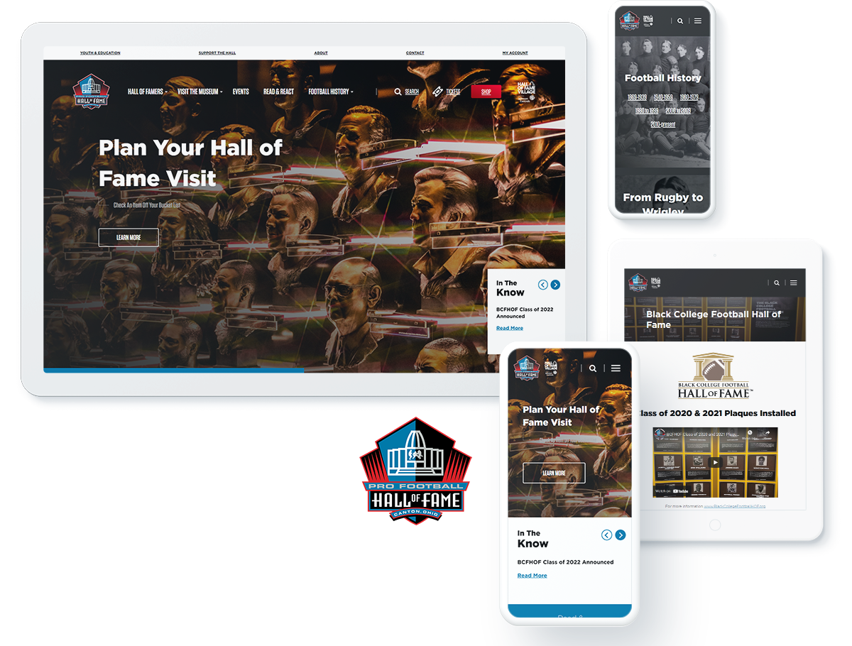 Pro Football Hall of Fame device imagery
