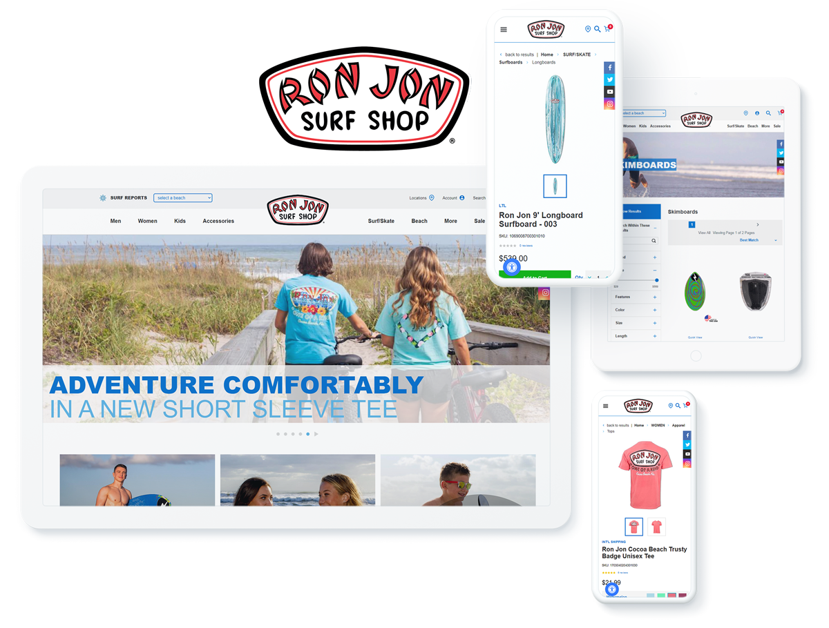 Ron Jon Surf Shop web design