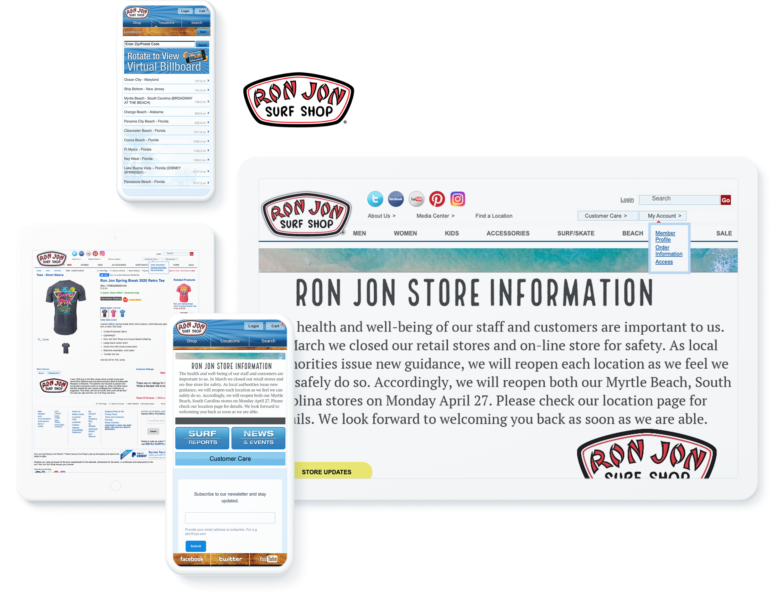 RON JON SURF SHOP SCREENS