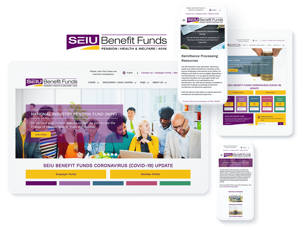 SEIU web design and development