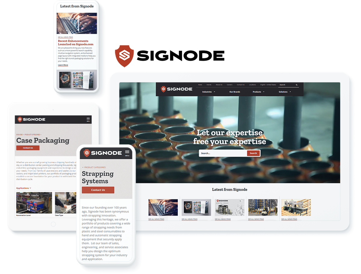 Signode Kentico Manufacturing web design case study