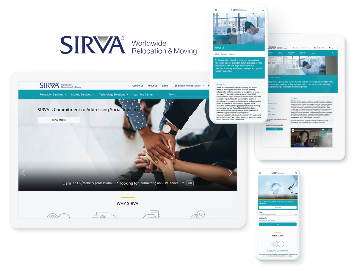 Sirva website design