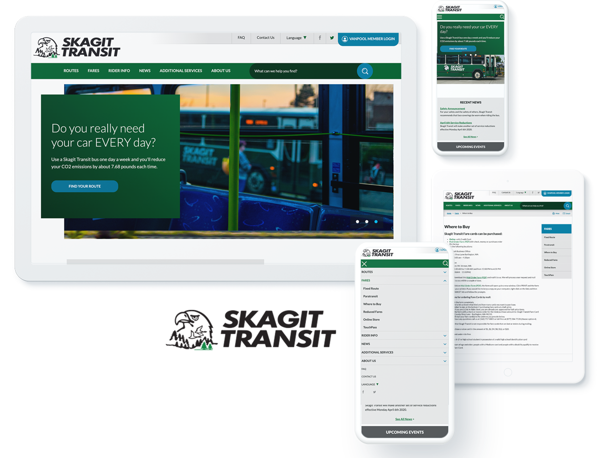 Skagit Transit website design and development