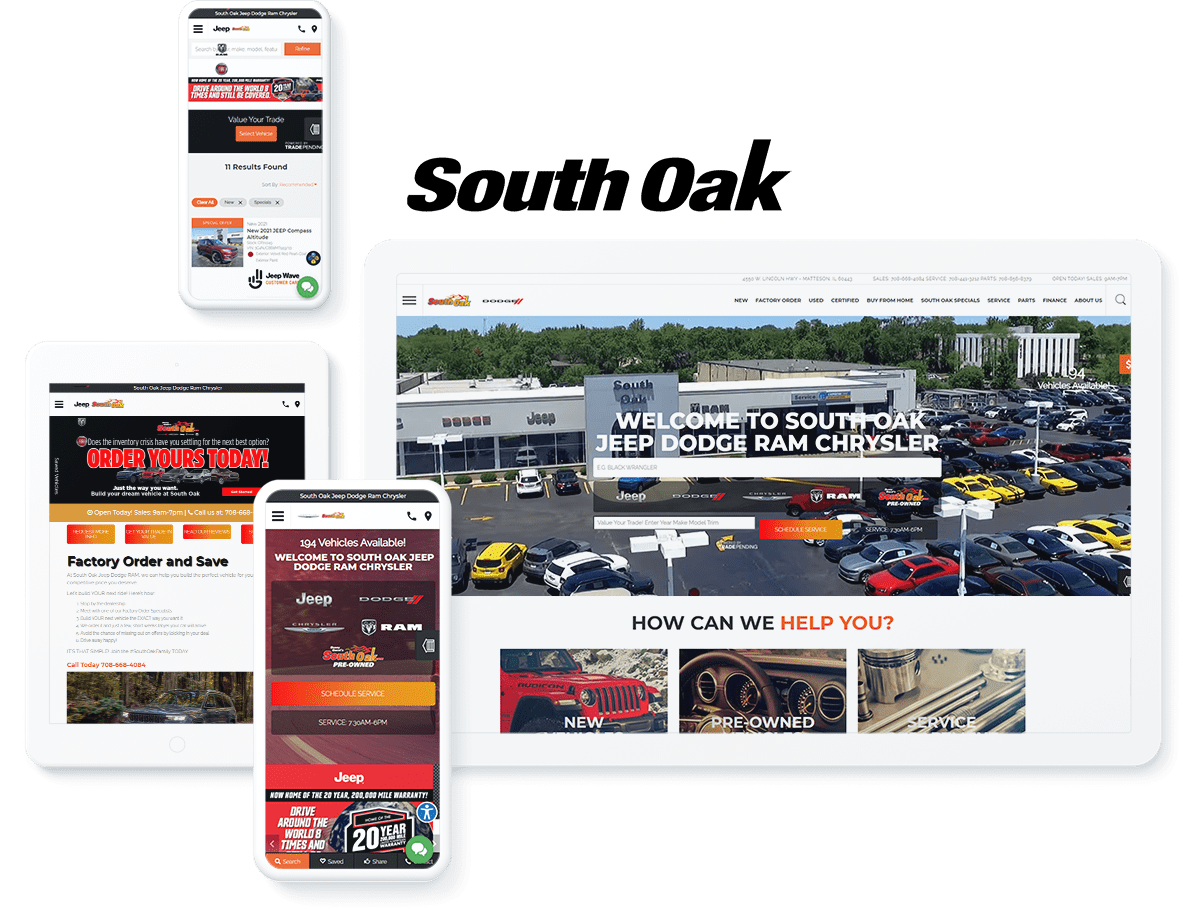 Car dealership website design