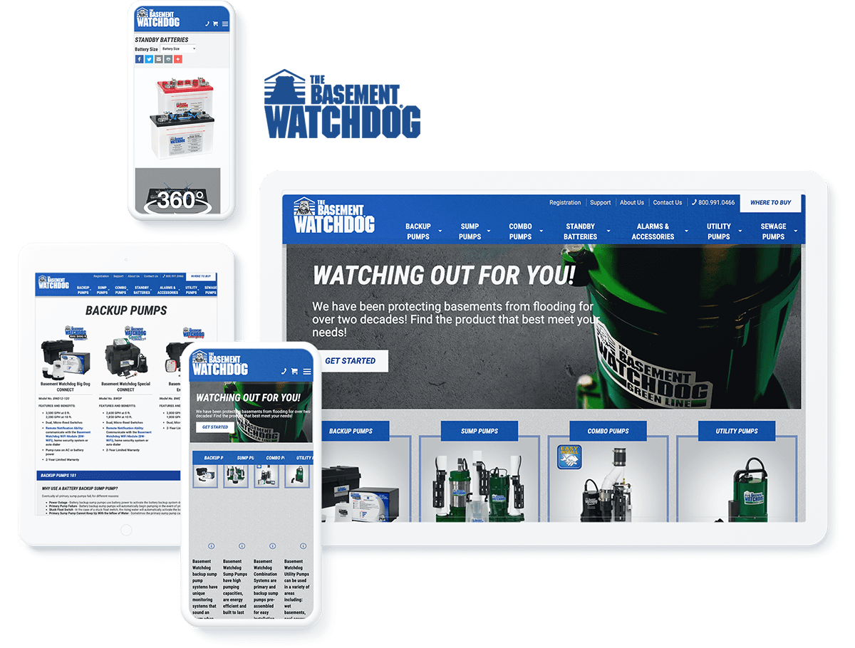 The Basement Watchdog web design and development
