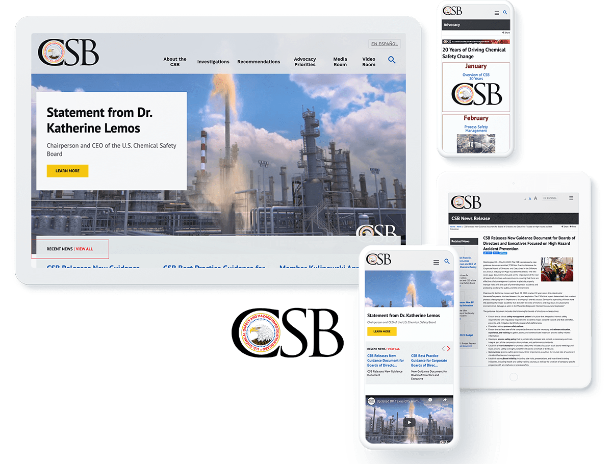 U.S. Chemical Safety Board Web Design and Development
