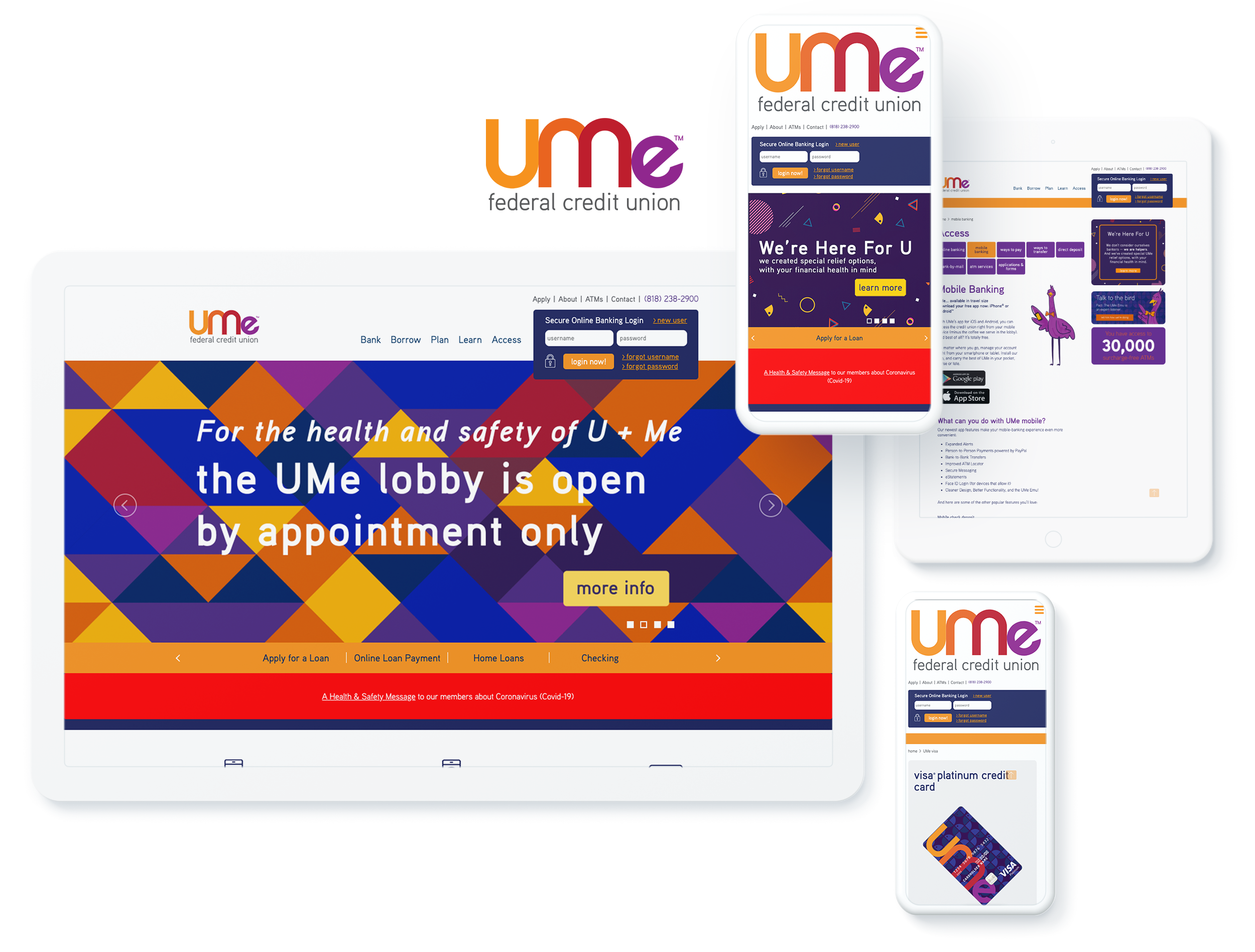 UME CREDIT UNIONS SCREENS