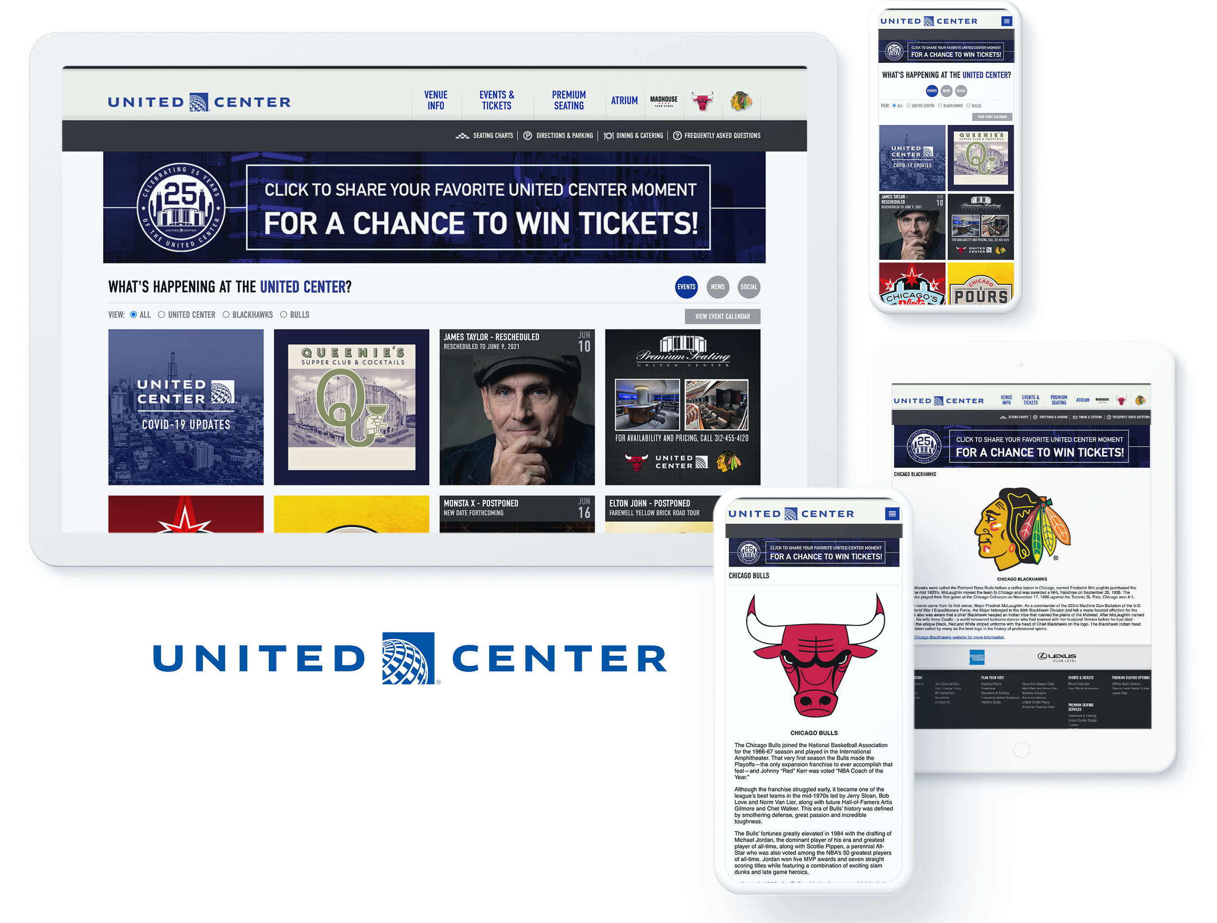 Award Winning Website Development for United Center