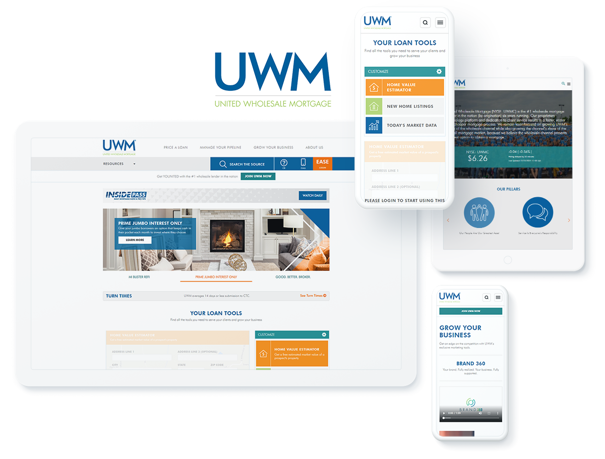 United Wholesale Mortgage showcase devices