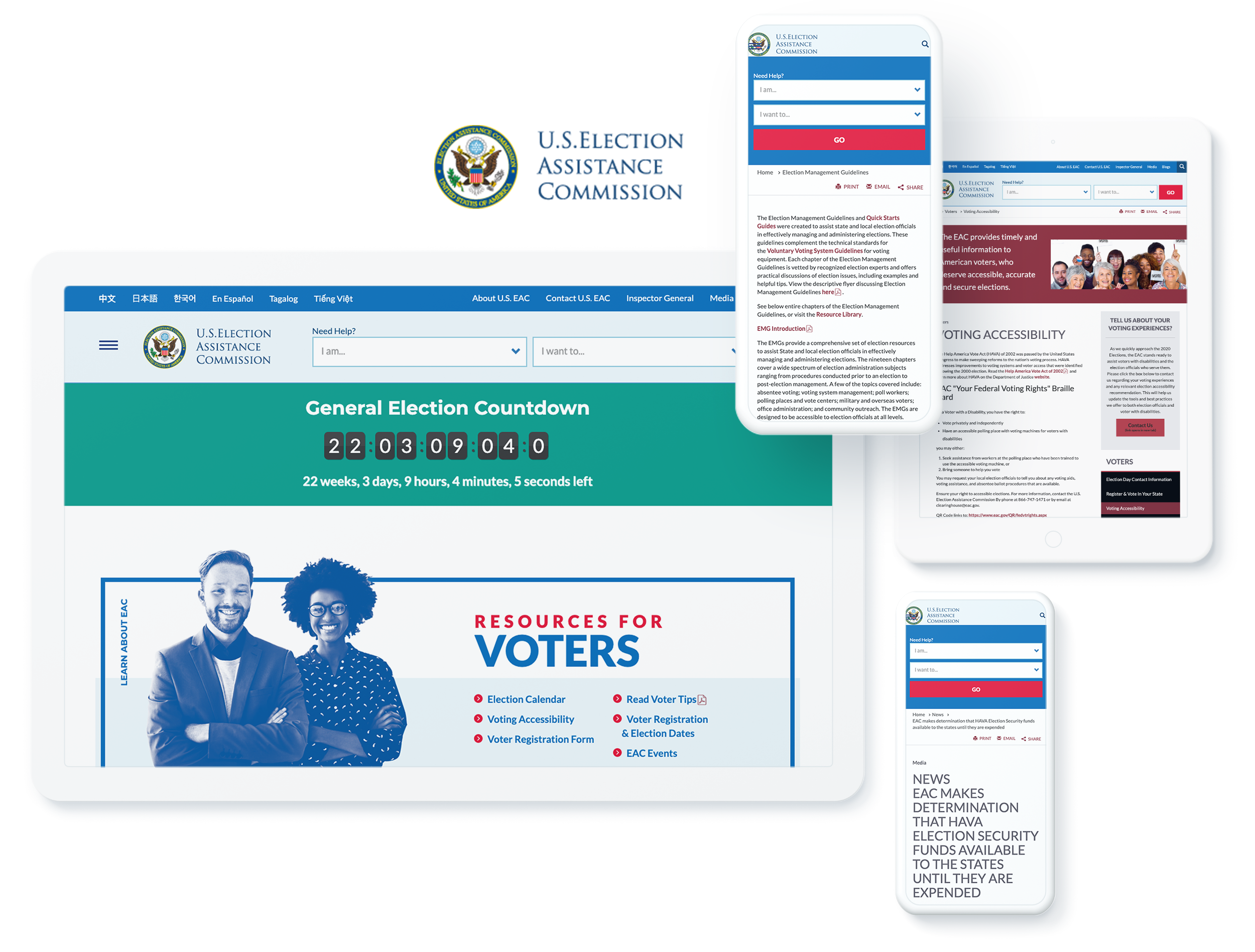 US ELECTION ASSISTANCE SCREENS