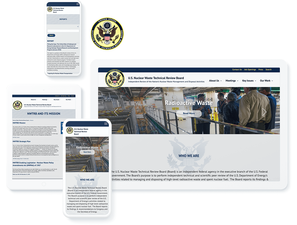 US Nuclear Waste website design and development
