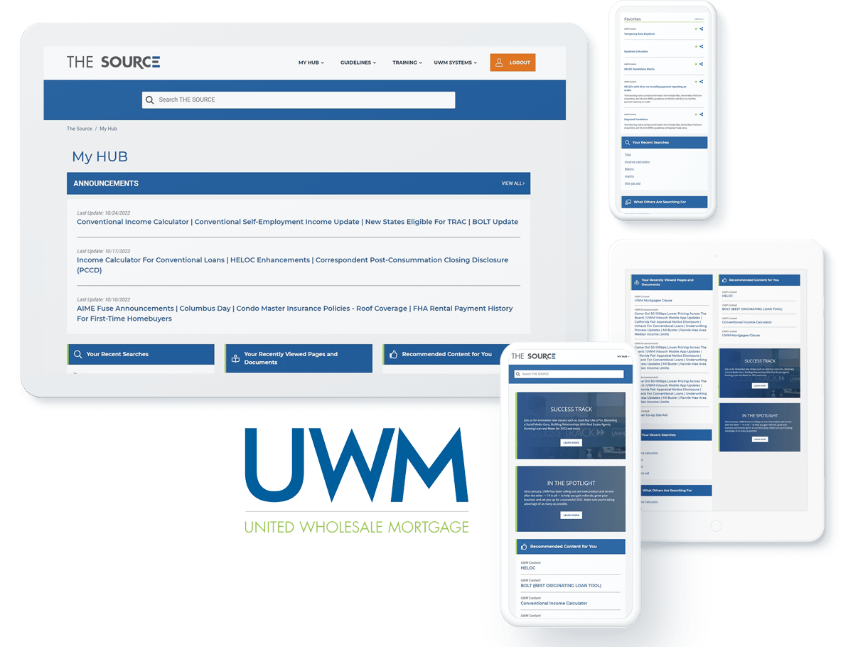 United Wholesale Mortgage Sitecore web design and development