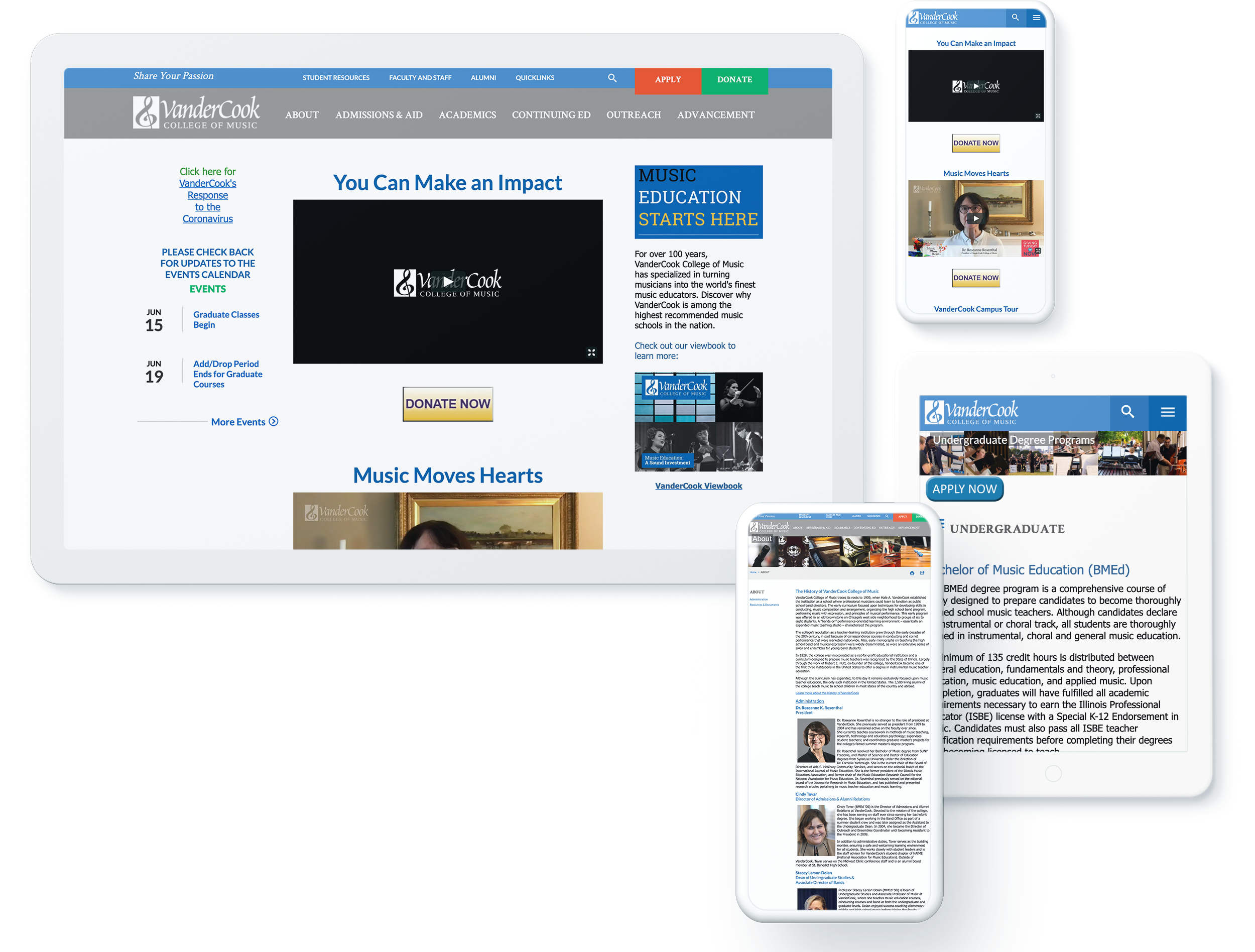 Vandercook music education web design