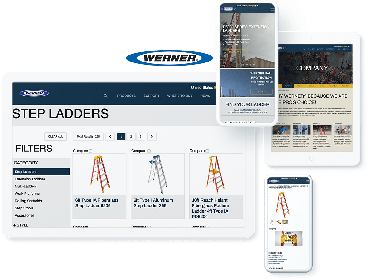 werner ladder web design