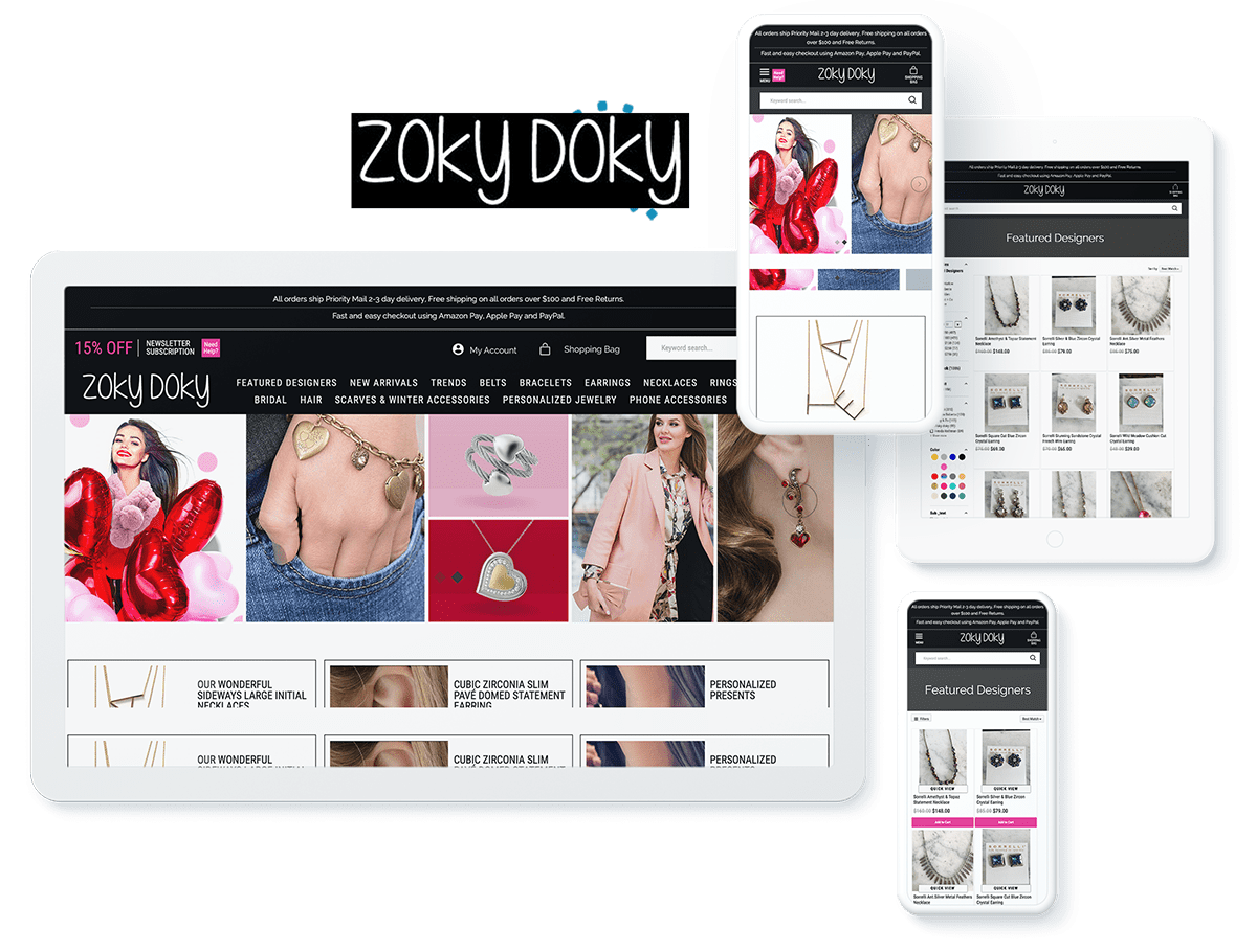 Zoky Doky jewelry web design