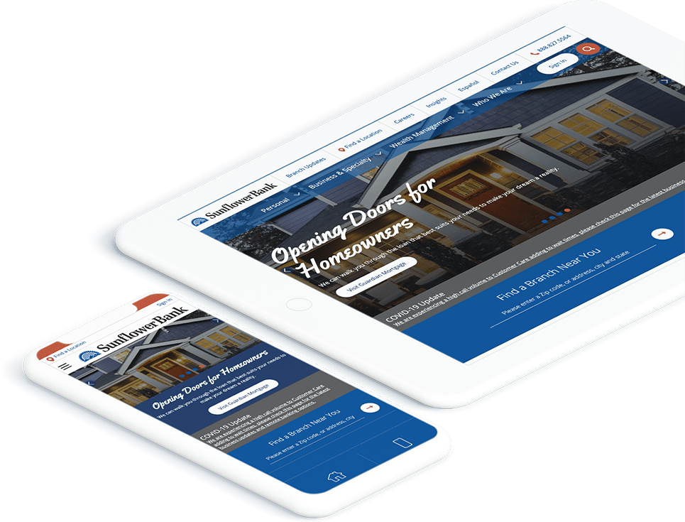 sunflower bank web design