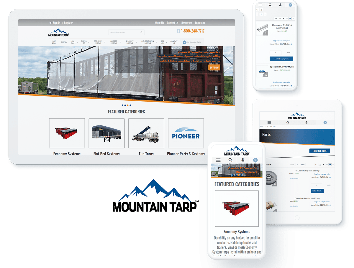 Wastequip Mountain Tarp ecommerce project
