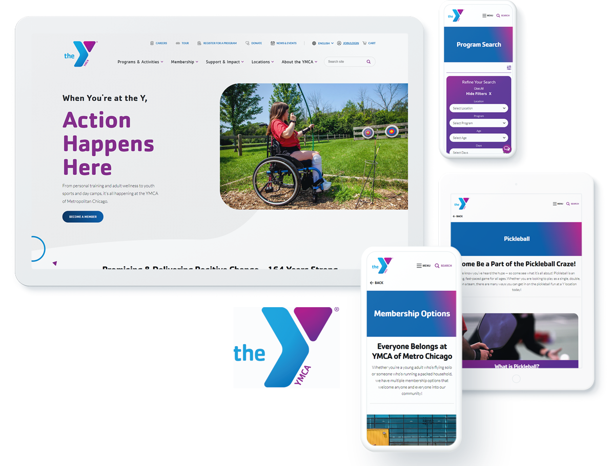 YMCA website design implementation